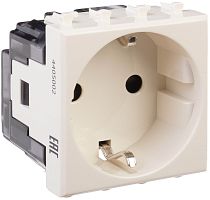 Розетка с заземлением модульная DKC Avanti 1-м. 2 мод. шторки ванильная дымка картинка